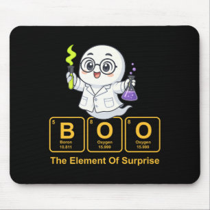 Chemistry Boo The Element of Surprise Cute Chemist Mouse Pad