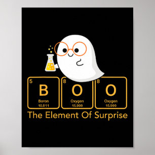 Chemistry Boo The Element Of Surprise Cute Chemist Poster