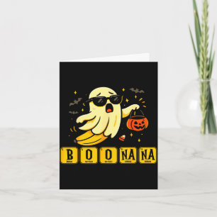 Chemistry boonana banana ghost cute halloween card