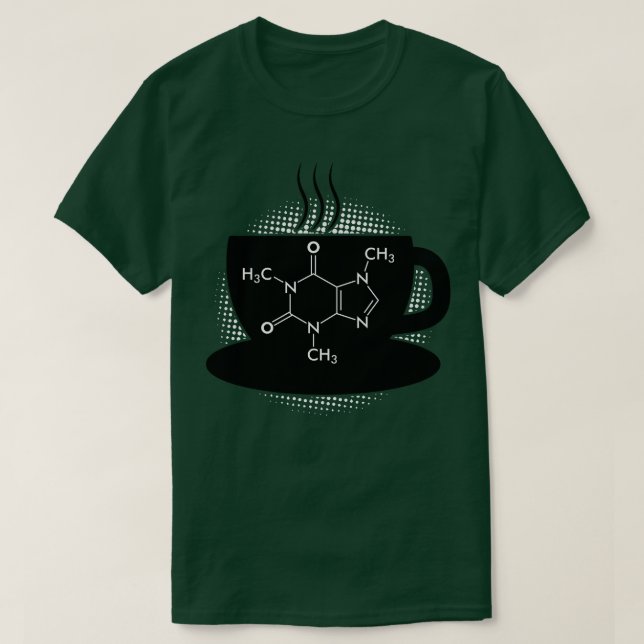 Chemistry Caffeine Molecule 1 T-Shirt (Design Front)