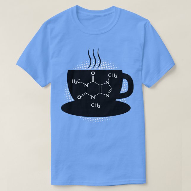 Chemistry Caffeine Molecule 2 T-Shirt (Design Front)