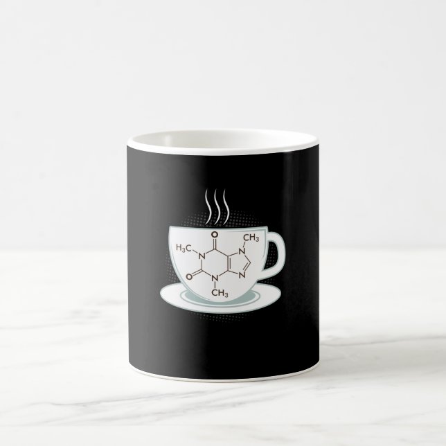 Chemistry Caffeine Molecule Coffee Mug (Center)