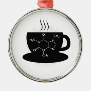 Chemistry Caffeine Molecule Metal Tree Decoration
