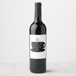 Chemistry Caffeine Molecule Wine Label