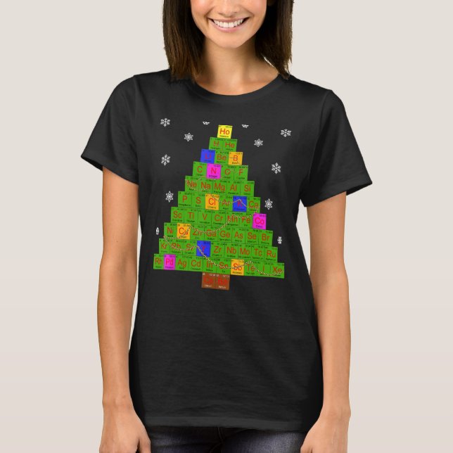 Chemistry Chemistree Science Ugly Christmas Gift T-Shirt (Front)