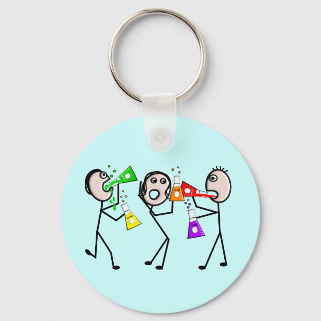 Chemistry/Chemists Stick People Gifts Key Ring (Front)