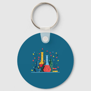 Chemistry Christmas Lights Lover Chemist Science L Key Ring