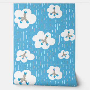 Chemistry Classroom Blue Molecules Science Geek Wallpaper