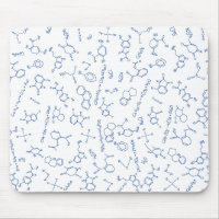 Chemistry diagram pattern blue mouse mat
