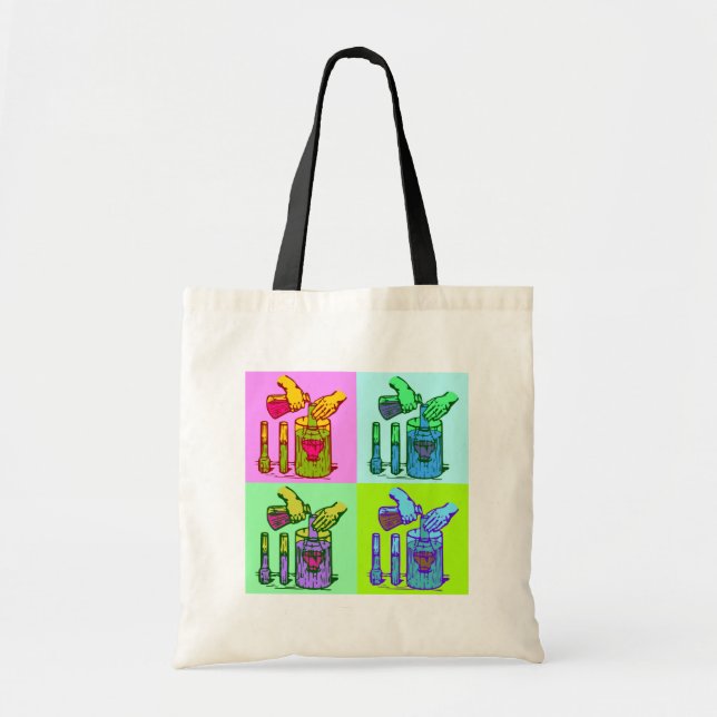 Chemistry Displacement Pop Art Tote Bag (Front)