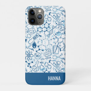 Chemistry Doodle Pattern Personalised Name Case-Mate iPhone Case