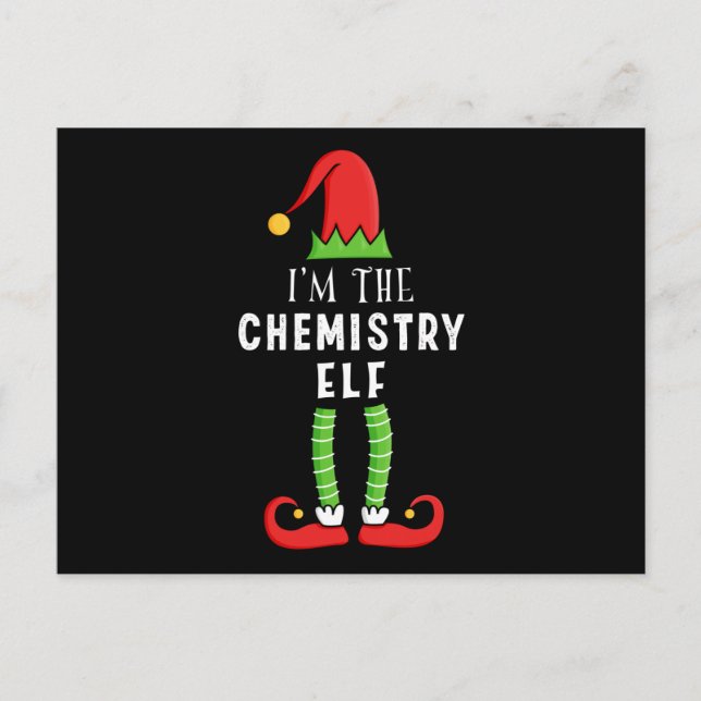 Chemistry Elf Christmas Matching Family Gift Postcard (Front)