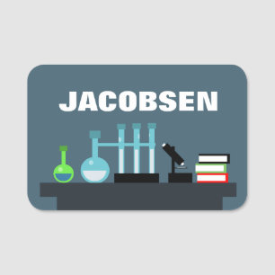Chemistry Equipment Science  Name Tag
