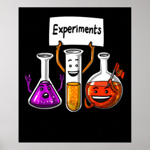 Chemistry Experiments Funny Science Joke Poster