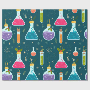 Chemistry Flask Christmas Wrapping Paper