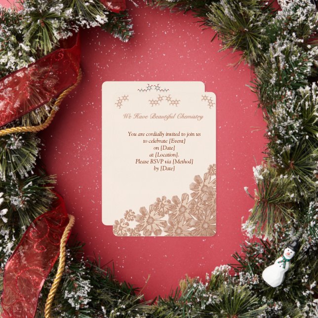 Chemistry Flower Party Invitation (Insitu)