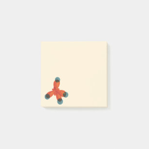 Chemistry Geek Orange Methane Molecule Post-it Notes