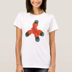 Chemistry Geek Orange Methane Molecule T-Shirt