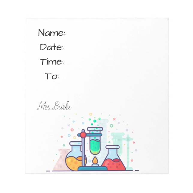 Chemistry Hallpass Notepad (Front)