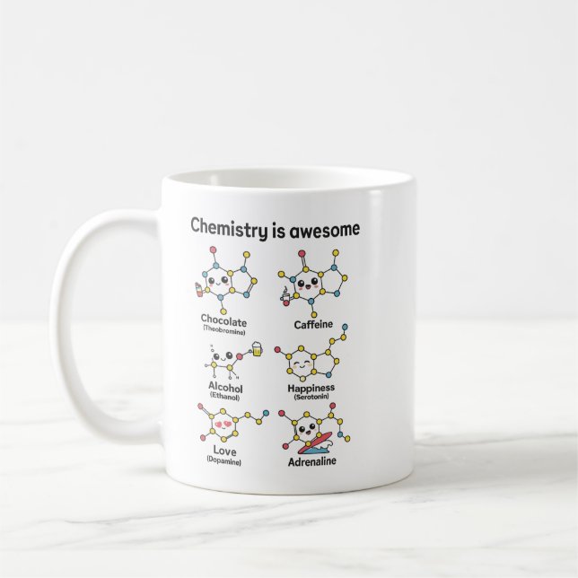 Chemistry is Awesome | Fun Science Chemistry Day Coffee Mug (Left)