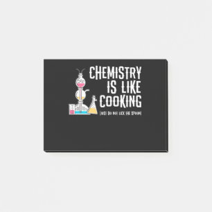 Chemistry Is Like Cooking just dont lick the spoon Post-it Notes