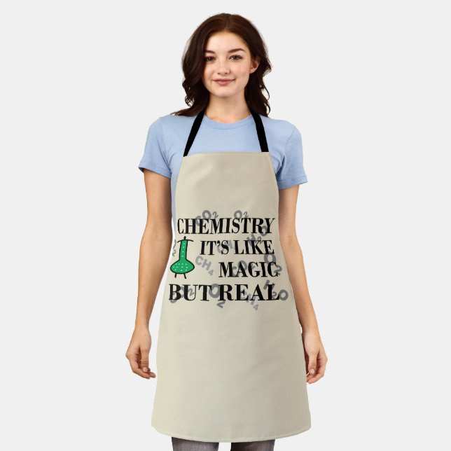 chemistry is like magic but real apron (Worn)