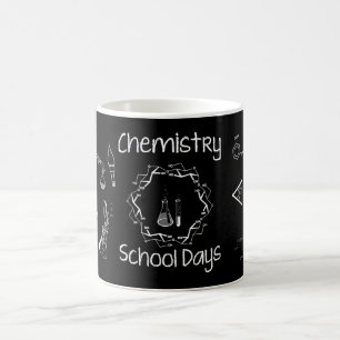 Chemistry Lab Equipment ~ Chalk On Black Board ~ Coffee Mug