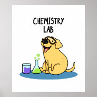 Chemistry Lab Funny Labrador Dog Pun 