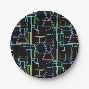 Chemistry Lab Lines Paper Plate