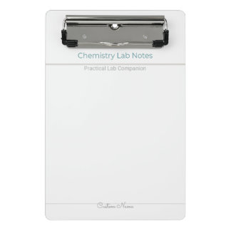Chemistry Lab Notes – Custom Name Mini Clipboard