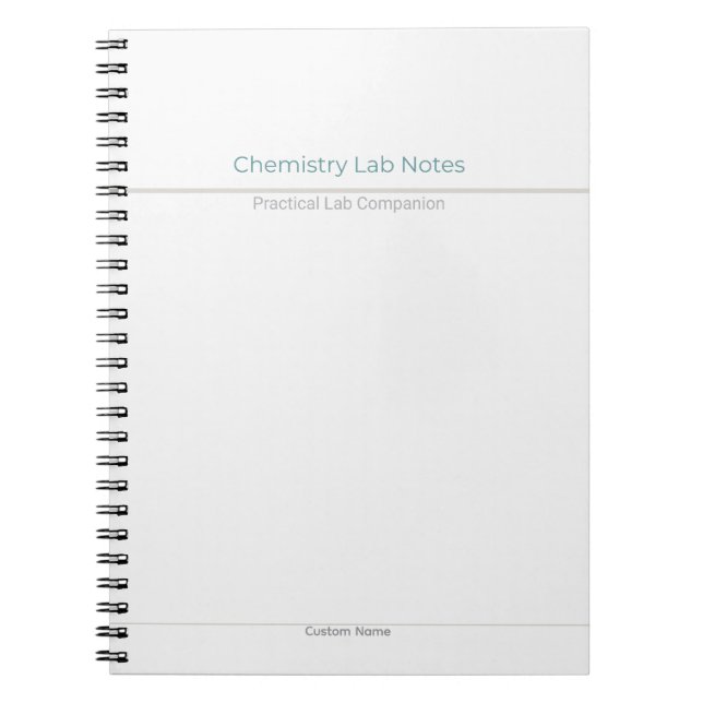Chemistry Lab Notes – Custom Name Notebook (Front)