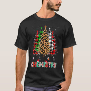 Chemistry Leopard Red White Green Plaid Christmas  T-Shirt