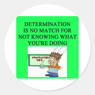 chemistry major classic round sticker