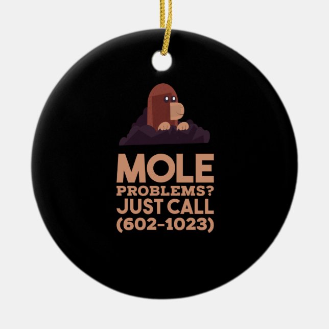 Chemistry - Mole Problems Ceramic Tree Decoration (Front)