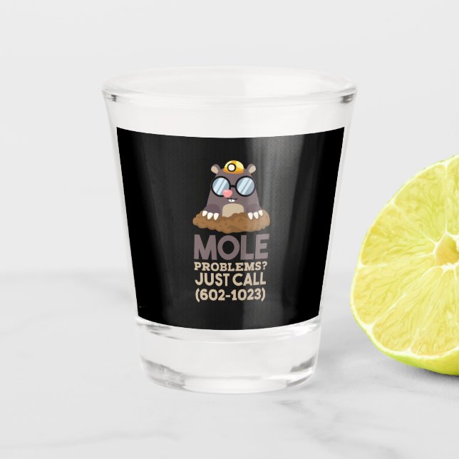 Chemistry - Mole Problems Shot Glass (Front)