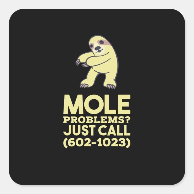 Chemistry - Mole Problems Square Sticker (Front)
