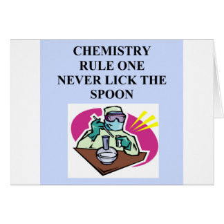 chemistry: never lick the spoon