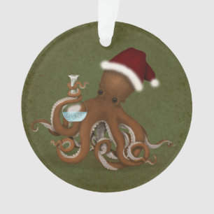 Chemistry Octopus Steampunk Christmas Science Ornament