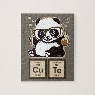 Chemistry panda discovered cute jigsaw puzzle