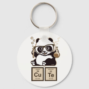 Chemistry panda discovered cute key ring