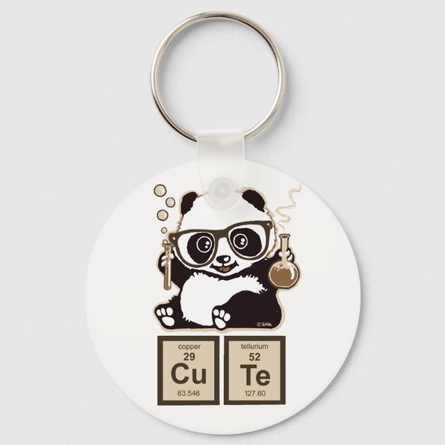 Chemistry panda discovered cute key ring (Front)