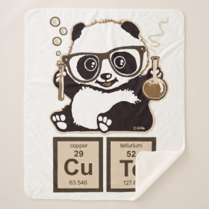 Chemistry panda discovered cute sherpa blanket