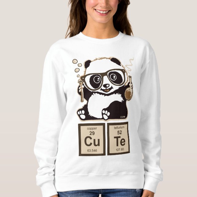 Chemistry panda discovered cute sweatshirt (Front)