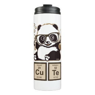 Chemistry panda discovered cute thermal tumbler