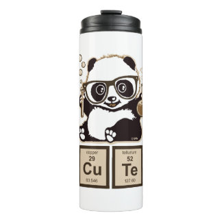 Chemistry panda discovered cute thermal tumbler