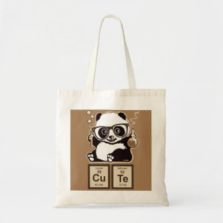 Chemistry panda discovered cute tote bag