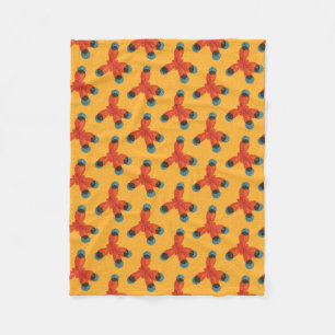 Chemistry Pattern Geek Orange Methane Molecule Fleece Blanket