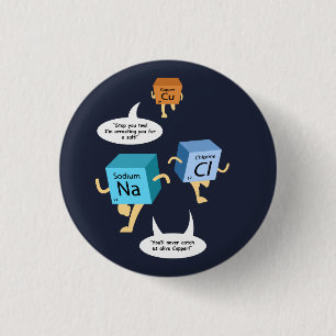 Chemistry Periodic Table Elements Funny Science 3 Cm Round Badge