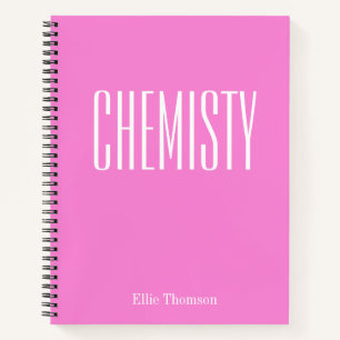 Chemistry   Personalised Pink School Graph Paper Notebook