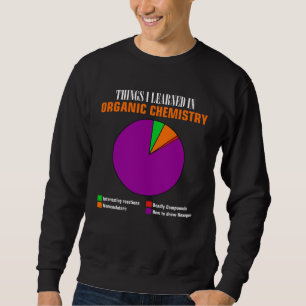 Chemistry pie chart hexagon compounds for teacher sweatshirt